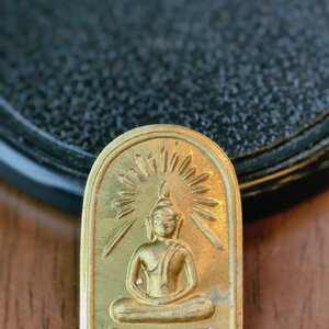 หลวงพ่ออุ้น วัดตาลกง เหรียญพระพุทธรัศมี 2543 เนื้อฝาบาตร KA1445