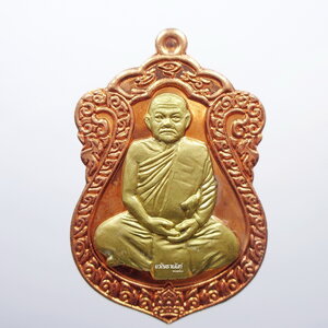 เหรียญเสมา มหาลาภ รุ่น1 " แจกทาน " หลวงพ่อผล วัดหนองแขม(วัดสหธรรมิการาม) จ.เพชรบุรี ปี2554 (AB165)