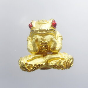 ครูบาเต่า พญากบกินเดือน มหายันต์พันล้าน ชุบทองขัดเงา มวลสาร (KP1342)