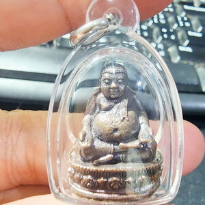 หลวงพ่อจรัญ ฐิตธมฺโม วัดอัมพวัน จ.สิงห์บุรี พระสังกัจจายน์ ฉลองอายุ วัฒนมงคล พร้อมเลี่ยม (AB5698)