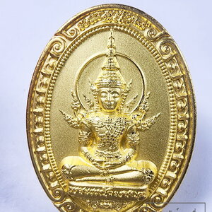 หลวงพ่อพัฒน์ วัดห้วยด้วน พระแก้วมรกต ฉลอง100ปี ลงยา (KA27)