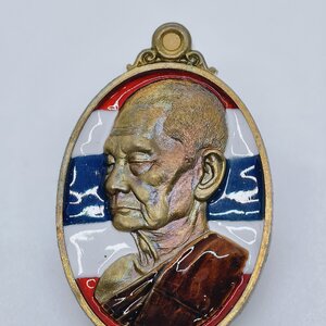 หลวงปู่บุญมา สำนักสงฆ์เขาแก้วทอง เหรียญเล็กหน้าใหญ่ ลงยา ธงชาติ AC2020