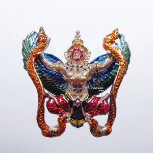 พญาครุฑ มหาเวทย์ชนะจน หลวงพ่อเมียน วัดจะเนียงวนาราม ลงยา(KP580)