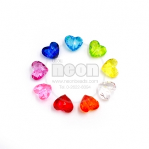 ลูกปัดอะคริลิกใสคละสี