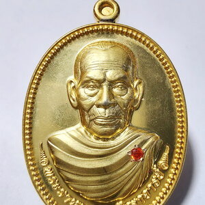 หลวงพ่อพัฒน์ วัดห้วยด้วน นครสวรรค์ เหรียญ รุ่น พุทธคุณ 102 ปี ฝังพลอย เลข44 (AC716)