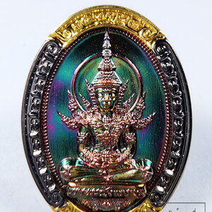 หลวงพ่อพัฒน์ วัดห้วยด้วน พระแก้วมรกต ฉลอง100ปี ลงยา (KP6398)