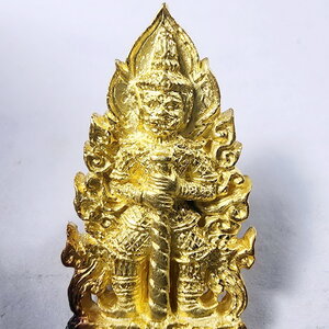 ครูบากฤษณะ อินทวัณโณ ท้าวเวสุวรรณ หลัง มหาเทพจำแลง ทอง (KA798)