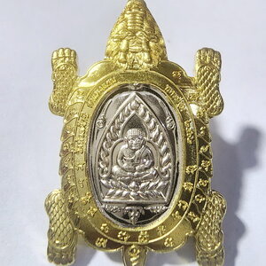 หลวงปู่ปั่น วัดห้วยผักชี เต่ามังกร เจ้าสัวมหาเศรษฐี ทูโทน (KA422)