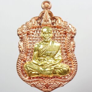 เสมานาคคู่ มหาโภคทรัพย์๙๙ หลวงพ่อพัฒน์ วัดห้วยด้วน ทองแดงหน้ากากฝาบาตร