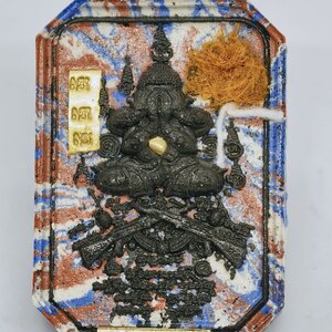 หลวงปู่มหาศิลา วัดโพธิ์ศรีสะอาด พระปิดตานั่งปืน มหาอุตม์พิทักษ์ไทย ตะกรุดเงิน KA2371