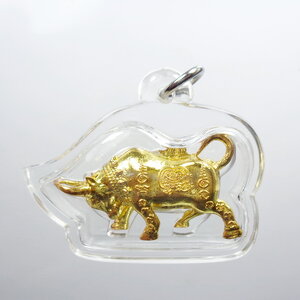 หลวงพ่อพัฒน์ วัดห้วยด้วน นครสวรรค์ วัวธนู พร้อมเลี่ยม (AB4732)