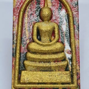 หลวงปู่มหาศิลา วัดโพธิ์ศรีสะอาด พระสมเด็จ ชินบัญชร หลังยันต์ รุ่นแรก ลายเสือไฟ KA2679