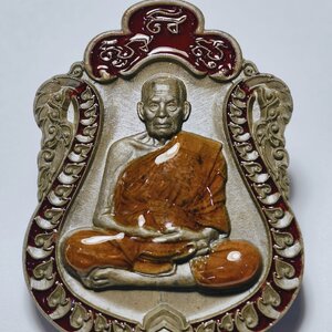 หลวงพ่อพัฒน์ วัดห้วยด้วน เสมาเลื่อนฐานะเฮงตลอด ลงยา ป้อมสกล จัดสร้าง AC2434