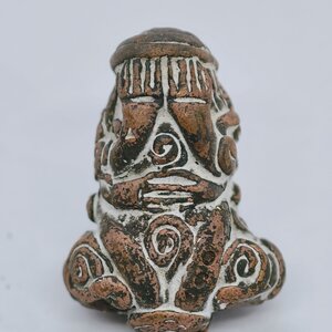 หลวงพ่อทอง วัดบ้านไร่ พระปิดตาเหนือดวง เนื้อนวะโลหะโบราณ KA2422