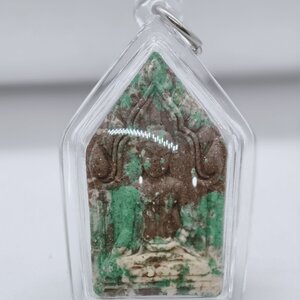 หลวงปู่สิงห์ทอง วัดป่าธรรมวิเวก พระขุนแผน ที่ระลึกวางศิลาฤกษ์อุโบสถ ปี2559 (AC2212)