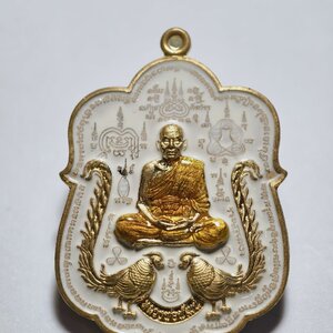 หลวงพ่อพัฒน์ วัดห้วยด้วน มหายันต์ รวยหมื่นล้าน ลงยา หน้าหลัง กล่องเดิม AC1604