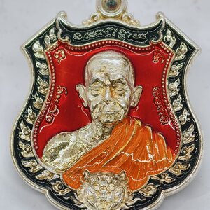 หลวงปู่บุญมา สำนักสงฆ์เขาแก้วทอง พยัคฆ์กบินทร์บุรี ลงยาหน้าหลัง (KA2315)