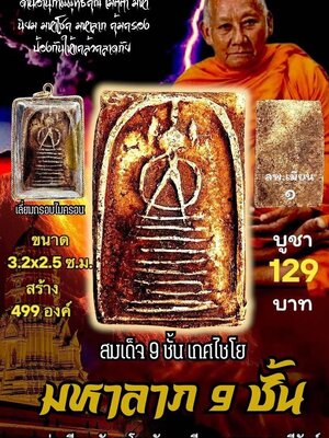 หลวงพ่อเมียน วัดบ้านจะเนียงวนาราม สมเด็จ 9 ชั้น เกศไชโย มหาลาภ 9 ชั้น