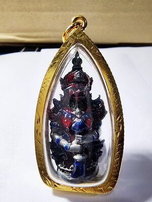 หลวงปู่อิ่ม วัดทุ่งนาใหม่ ท้าวเวสสุวรรณ รวยแสนล้าน พร้อมเลี่ยม เลข999 (AB6263)