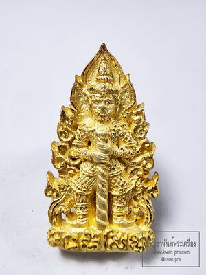 ครูบากฤษณะ อินทวัณโณ ท้าวเวสุวรรณ หลัง มหาเทพจำแลง ทอง (KA38)