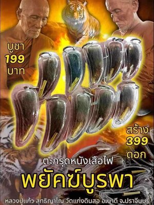 ตะกรุดหนังเสือไฟ พยัคฆ์บูรพา หลวงปู่แก้ว สุทธิญาโณ วัดแก่งดินสอ