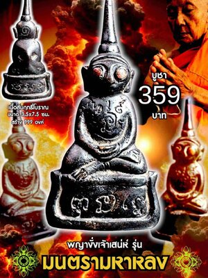 หลวงพ่อเมียน วัดบ้านจะเนียงวนาราม พญางั่งเจ้าเสน่ห์ รุ่น มนตรามหาหลง