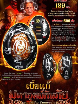 เบี้ยแก้มหาอุตมืกันภัย หลวงปู่อิ่ม วัดทุ่งนาใหม่ นครศรีธรรมราช