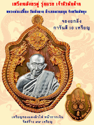 เหรียญมังกรคู่ รุ่นแรก เจ้าสัวพันล้าน หลวงพ่อเปลื้อง วัดพังดาน จังหวัดพัทลุง