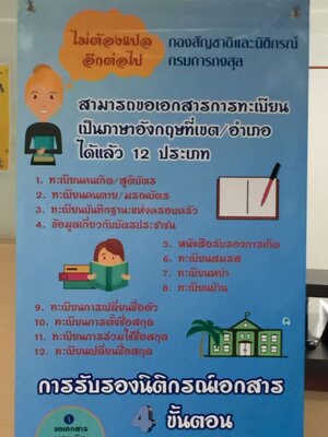 ขอเอกสารทางการภาษาอังกฤษได้ฟรี