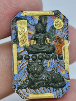 หลวงพ่อประสูติ วัดในเตา สมเด็จเสือนอนกิน พยัคฆ์เศรษฐี มาสเตอร์พีซ ตะกรุดทองคำ KA3965