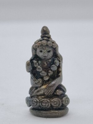 หลวงพ่อรุ่ง สำนักสงฆ์ท่าไม้ลาย พระตั๊กแตน รุ่น1 เนื้อทองแดงรมดำ (KA1581)