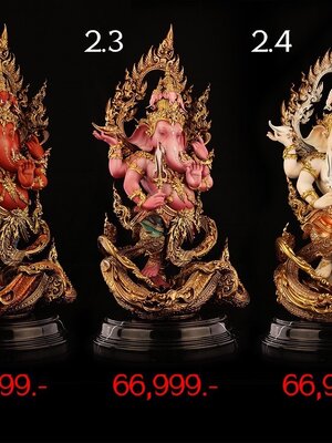 พระพิฆเนศ รุ่น ศรีศริปรทายะคณปติ สูง 20 กว้าง 8 ลึก 9 นิ้ว