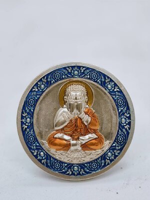 ครูบาอริยชาติ วัดแสงแก้ว เหรียญปิดตาโคตรเศรษฐี กล่องเดิม AC 1436