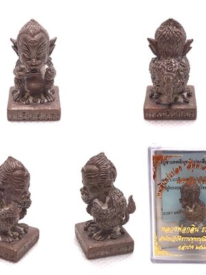 เทพสีหูห้าตาเทวดาให้โชค รุ่น เทพอินทร์แปลง เศรษฐีนำโชค เนื้อสัมฤทธิ์ ไม่ปอกผิว KM065