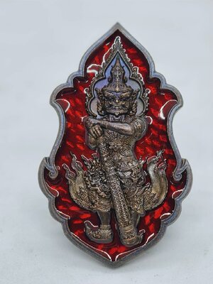 หลวงพ่อพัฒน์ วัดห้วยด้วน ท้าวเวสสุวรรณ รวยบันดาลทรัพย์ ลงยา 2 หน้า AC1876