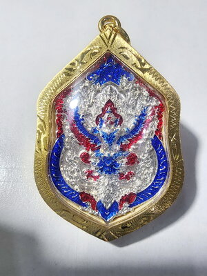 หลวงปู่อิ่ม วัดทุ่งนาใหม่ หล่อโบราณ พญาครุฑ รวยชนะจน 999 ปี 2566 (AC866)