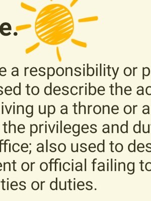 Abdicate