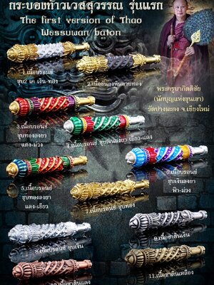 กระบองท้าวเวสสุวรรณ รุ่นแรก พระครูบากิตติชัย เขมจารี วัดปางมะกง