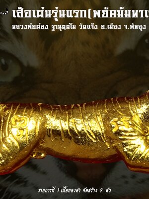 เสือเผ่นรุ่นแรก พยัคฆ์มหาเวทย์ กันภัย หลวงพ่อผ่อง วัดแจ้ง จ.พัทลุง