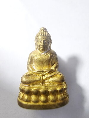 หลวงปู่เพ็ง พระกริ่ง อายุยืน รวยทันใจ ฝังตะกรุด เกศา กล่องเดิม (AC708)