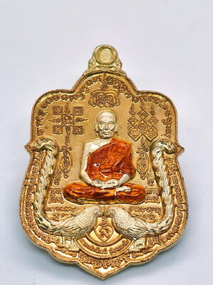 หลวงพ่อพัฒน์ วัดห้วยด้วน นครสวรรค์ รวย ๙ หน้า ลงยา (AC897)