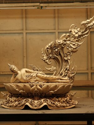 พระจตุรพิธบารมีไสยาสน์ ขนาดบูชาสูง 85 CM. สร้างโดย พุทธศิลป์สร้างวัด