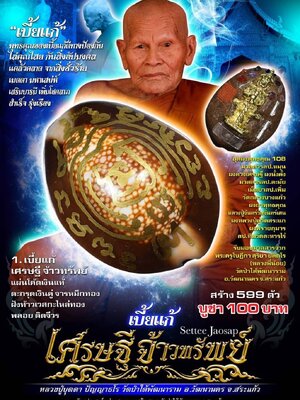 เบี้ยแก้เศรษฐีจ้าวทรัพย์ หลวงปู่บุดดา วัดป่าใต้พัฒนาราม สระแก้ว