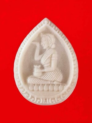 นางกวัก กระดูกช้างแกะ รุ่น พันพันล้าน หลวงพ่อเมียน วัดบ้านจะเนียงวนาราม