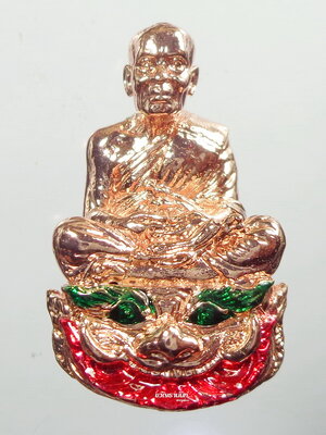 หลวงพ่อพัฒน์ วัดห้วยด้วน รูปหล่อนั่งกาล รวยตลอดกาล นครสวรรค์ ลงยา