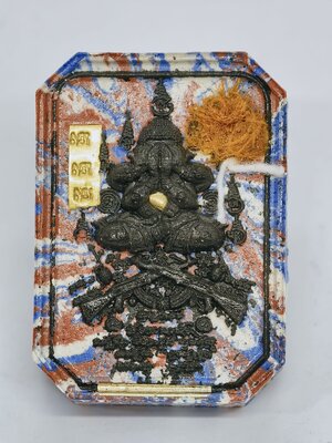 หลวงปู่มหาศิลา วัดโพธิ์ศรีสะอาด พระปิดตานั่งปืน มหาอุตม์พิทักษ์ไทย ตะกรุดเงิน KA2371