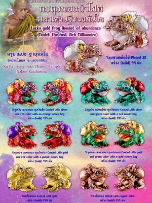 กบถุงทองนำโชค มหาเศรษฐีรวยทันใจ ครูบาแบ่ง วัดบ้านโตนด นครราชสีมา