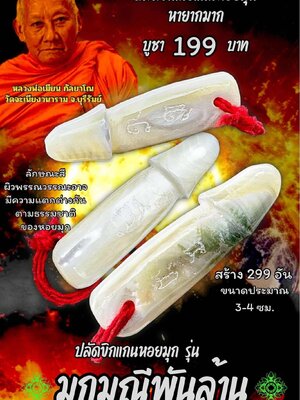 หลวงพ่อเมียน วัดบ้านจะเนียงวนาราม ปลัดขิกแกนหอยมุก มุกมณีพันล้าน