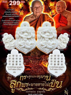 กระดูกแกะหนุมาน รุ่น ลูกพระพายตายไม่เป็น พ่อท่านผ่อง ฐานุตตโม วัดแจ้ง จังหวัดพัทลุง