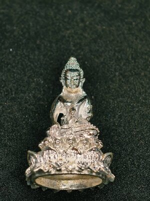 พระกริ่งใหญ่ หลวงปู่หมุน วัดบ้านจาน หลวงปู่เถิง ปลุกเสก กล่องเดิม AC997